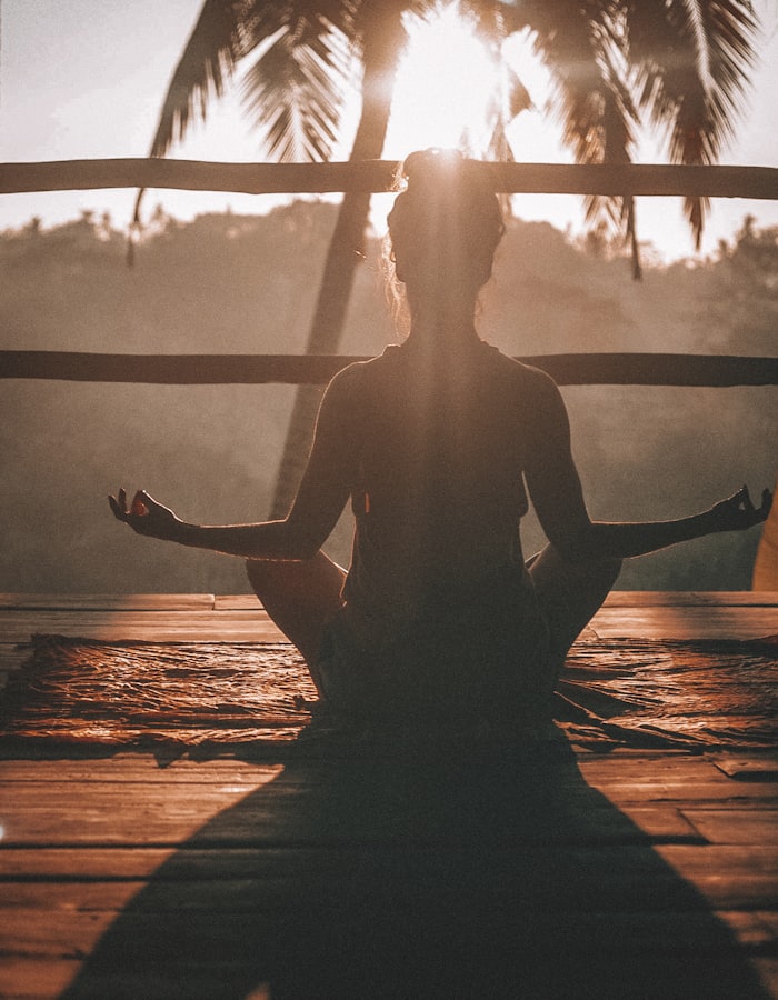 Yoga class in a bright studio